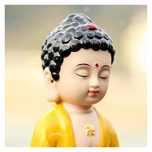 Sculpture Tabletop Sculptures Outdoor Decor Garden,Buddha Statue Ornaments Zen Ceramics Small Tathagata Car Decoration Crafts