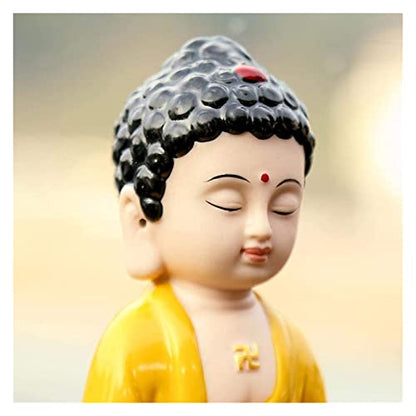 Sculpture Tabletop Sculptures Outdoor Decor Garden,Buddha Statue Ornaments Zen Ceramics Small Tathagata Car Decoration Crafts
