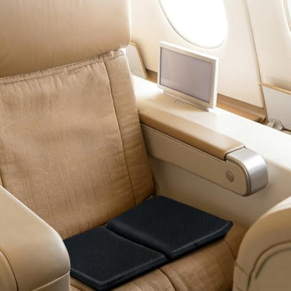 Gel Airplane Seat Cushion,Portable Travel Cushion for Long Sitting,Foldable seat Cushion for Airplane Seats, Office Chair, Camping, Bleachers, Flights, Commute