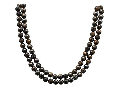Amazing Gemstone Bronzite Mala Beads - 108 Prayer Beads for Meditation and Mindfulness Practice, Handcrafted Mala Beads with Natural Gemstones for Spiritual Healing and Relaxation (Plain) - color: Bronzite, style: Plain