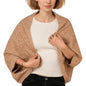 WaJuemy Shrug Sweater Shawl Wraps for Women Soft Cashmere Ponchos Sweater Cardigan Casual Open Front Top Cape Shawls - color: 03 Khaki