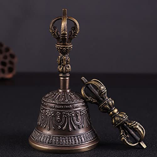 Hand Bell, Brings A Unique Decorative Element To Your Space When Displayed On A Table, Desk Or Shelf(18cm) - size: 18cm