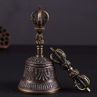 Hand Bell, Brings A Unique Decorative Element To Your Space When Displayed On A Table, Desk Or Shelf(18cm) - size: 18cm