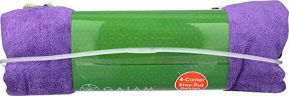 Gaiam Yoga Towel - Mat Sized Active Dry Non Slip Moisture Wicking Sweat Absorbent Microfiber Hot Yoga Towel for Women & Men | Stay-Put Corner Pockets (70" Long x 26" Wide)