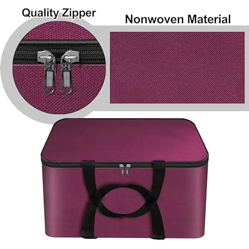 Storite 2 Pack Small Non-Woven Fabric Clothes Storage Bags | Foldable Wardrobe Organizer with Zipper & Handle | Underbed Cloth Storage Box for Sarees, Blankets & Toys (Non-Woven, 41_35_23.5 cm)