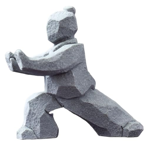 Tai Chi Statue, Yin Yang Figurine for Home Decor, Meditation Zen Sculpture, Feng Shui Gift, Handcrafted Sandstone Artwork for Office Bookshelf Desktop Decor (Style C) - color: Style C