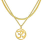 Women OM Necklace Indian Yoga Aum Om Ohm Pendant Necklace Stainless Steel Hindu Meditation Charm Sanskrit Symbol Spiritual Amulet Jewelry for Women Men - color: OM-Gold
