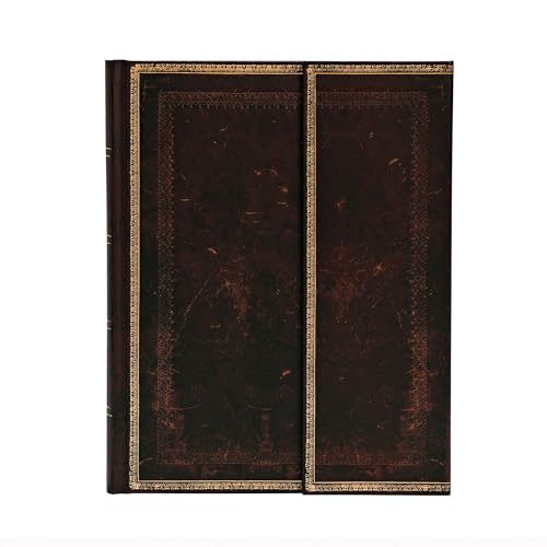 Black Moroccan Ultra Unlined Hardcover Journal, 144pg, 120GSM by Paperblanks (Old Leather Collection)
