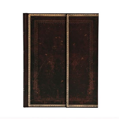 Black Moroccan Ultra Unlined Hardcover Journal, 144pg, 120GSM by Paperblanks (Old Leather Collection)