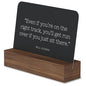 Take Action Cards and Wood Stand - 52 Motivational Quotes to Stop Procrastinating and Start Working on Your Goals, Dreams, and Personal Development, Walnut Wood Stand