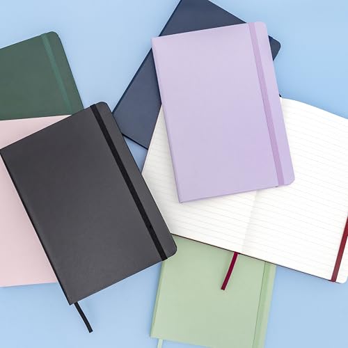 PAPERAGE Lined Journal Notebook, Hardcover Journal for Women & Men, 160 Pages, (5.6 in x 8 in), College Ruled Journaling Notebook for Work, School Supplies & Note Taking, (Turquoise) - color: Turquoise, style: A. Lined