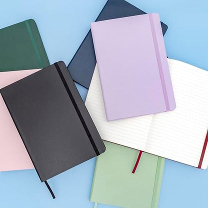 PAPERAGE Lined Journal Notebook, Hardcover Journal for Women & Men, 160 Pages, (5.6 in x 8 in), College Ruled Journaling Notebook for Work, School Supplies & Note Taking, (Turquoise) - color: Turquoise, style: A. Lined