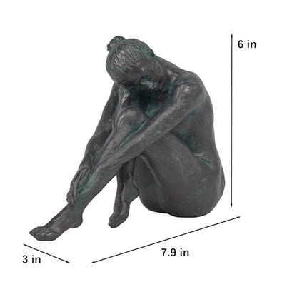 Guichifun Yoga Dancer Statue Home Decoration - Resin Bronze Sculpture Modern Creative Home Garden Statue Handicrafts Art Ware Décor Office Room or Outdoor Gifts 7.8 x 3 x 5.8 Inch