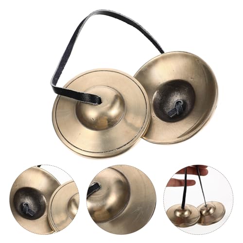 Copper Meditation Cymbal Bell Handmade Percussion Instrument for Yoga Mindfulness Sound Therapy with Delicate Pattern and Smooth Edges Religious Style Chime for Adults