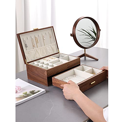 Wooden Storage Box with Lid Organizer Handmade Craft Jewelry Case Wooden Box