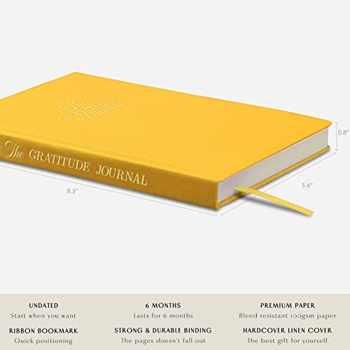 The Gratitude Journal : More Happiness, Positivity, Affirmation, Productivity, Mindfulness & Self Care - A Simple Undated Hardcover Daily Guide Planner for Women & Men (Sunshine Yellow) - color: Sunshine Yellow