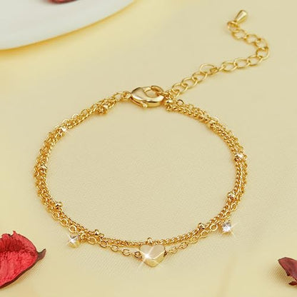 3mm Diamond Classic Tennis Bracelet for Women Dainty, Gold Jesus Cross Bracelets Trendy, 14K Gold Plated Heart/Evil Eye/Pearl/Starfish & Seashell Charm Bracelets for Women Bulk - style: Heart-Silver