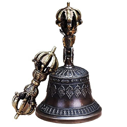 Hand Bell,Buddhist Meditation Bell Handmade Bronze Bell, Meditation Bell For Sound Healing And Yoga