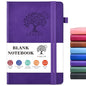 Blank Journal Ntebook for Men & Women, 160 Pages Leather Journals for Writing, Drawing Sketch Book,5.9" x 8.5" Hardcover Sketchbook, Unlined Notebooks for Work, School, Art (Purple)