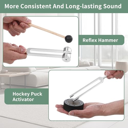 128 hz Tuning Fork Healing Instrument Tuning Forks for Meditation Yoga and Chakra Energy Sound Therapy & Stress Relief - Perfect Spiritual Gift for Women & Men