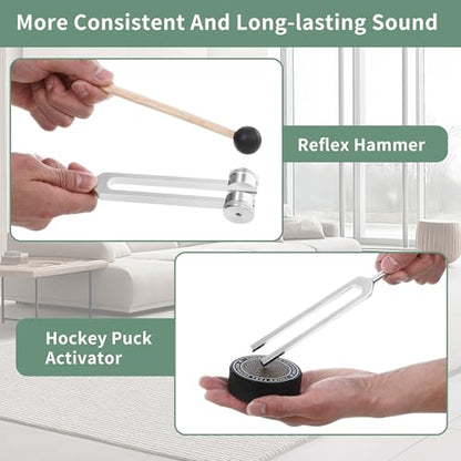 128 hz Tuning Fork Healing Instrument Tuning Forks for Meditation Yoga and Chakra Energy Sound Therapy & Stress Relief - Perfect Spiritual Gift for Women & Men