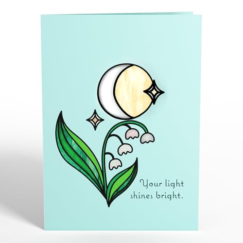 Lovepop Everyday Suncatcher Card for Her and Him - 3D Greeting Cards for Boys, Girls, Men, Women - Shine Bright Twilight Bloom - 5" x 7" Flower Card - Blank Notecard & Envelope Included - color: Shine Bright Twilight Bloom Suncatcher Card