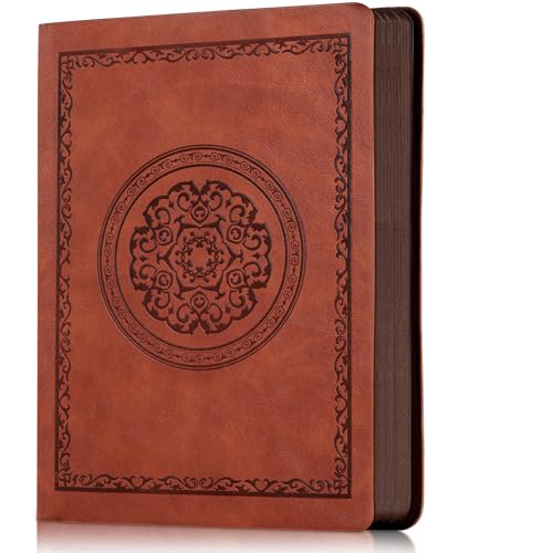 Fetinar 2026 Leather Vintage Journal Notebook,300 Pages,Leather Softcover Lined Journal Notebooks for Women Men,Notebook Journals for Writing Travel,Business,Office,5.7'' X 8.3'',Brown - color: Brown, style: Ruled-A5