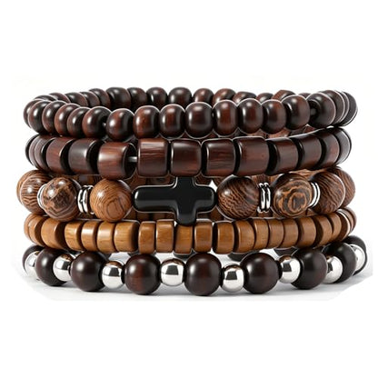 Gothic Bracelet Adjustable Punk Braided Leather Multilayer Grunge Set Bracelets Emo Metal Cuff Wrap Bangles Meaningful Gift - color: J-BZ-33