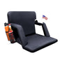 Stadium Seats for Bleacher Chairs (Black, Wide-22.5"-1 Pack) | Back Support, Cushion - size: Wide-22.5"-1 Pack