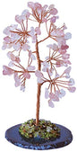 Mina Heal Crystal Money Tree Chakra Healing Feng Shui Fortune Good Luck Wealth Prosperity - color: Rose Quartz (Pink)