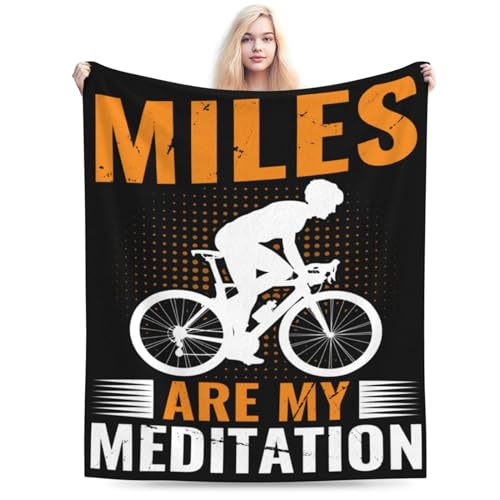 Miles are My Meditation Throw Blanket for Couch Bed Sofa Throw Blanket for Men Women 50"x40" Blankets