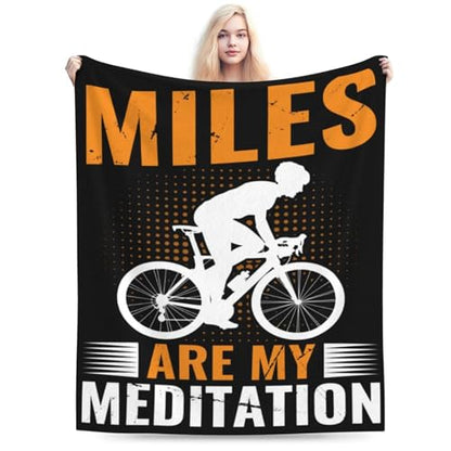 Miles are My Meditation Throw Blanket for Couch Bed Sofa Throw Blanket for Men Women 50"x40" Blankets