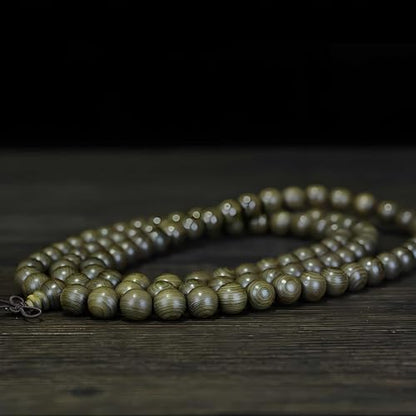 Zen Dear Unisex Burried Ebony Prayer Beads Buddha Buddhist Prayer Beads Meditation Mala Necklace Bracelet - style: 08mm 108 Beads