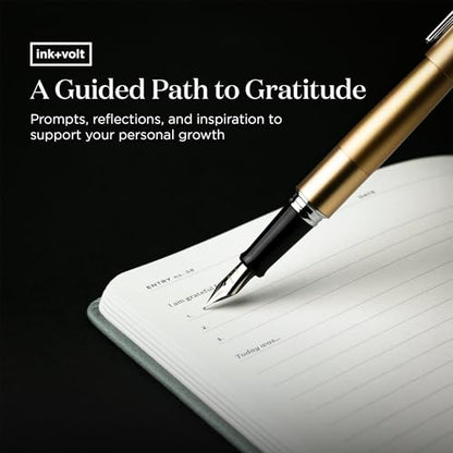 Ink+Volt Daily Gratitude Journal for Women & Men, Original Design with Inspirational Quotes, Grateful Journal for Happiness, Mindfulness, Affirmations & Reflection - 6x8.5 in, Sea Mist - color: Sea Mist