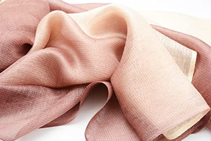 Cotton Silk Scarf Elegant Soft Wraps Color Shade Scarves for Women