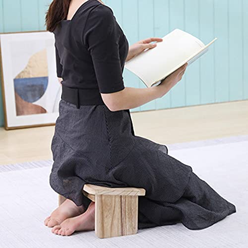 Meditation Stool, Foldable Wooden Kneeling Stool, Ergonomic Oblique Leg Meditation Bench, Meditation Table on The Floor, Meditation Stool/A / 39.5×19.5×16cm