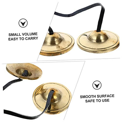 Cymbals Bell Meditation Chime for Yoga Buddhism Tibetan Bell Religious Musical Instrument Easy to Carry Harmonic Tones Positive Energy Handcrafted Long-lasting