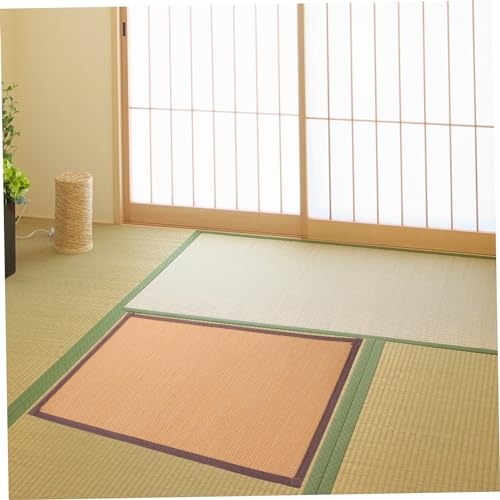 ULTECHNOVO Natural Woven Meditation Cushion Thick Floor Seat Mat for Yoga and Home Handmade Tatami Style Cooling Seat Pad and Smooth Surface for Comfortable Sitting