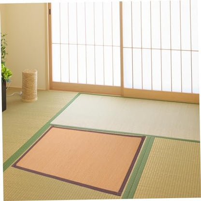 ULTECHNOVO Natural Woven Meditation Cushion Thick Floor Seat Mat for Yoga and Home Handmade Tatami Style Cooling Seat Pad and Smooth Surface for Comfortable Sitting
