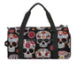 Sugar Skull Art Large Capacity Portable Fitness Bag, Easy to Carry - color: Sugar Skull art