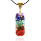 Orgone Chakra Pendant 7 Chakra Stones Necklace Orgonite Pendant with Adjustable Cord Crystals Necklace for Women Men - style: Harmonious