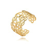 POTESSA 18K Gold Plated Cuff Bracelets Adjustable Dainty Bangle Handemade Jewelry for Women - style: Pig Nose