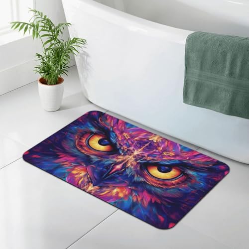 Absorben Anti-Slip Cool Space Abstract Owl Trippy Art Bathtub Mat Indoor Outdoor Frontdoor Home Decor Perfect for Bedroom Livingroom Diningroom Playroom Kitchen - color: Pattern 350