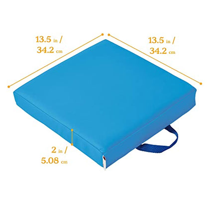 ECR4Kids SoftZone Floor Cushions, Square, Flexible Seating, French Blue, 6-Piece - color: French Blue