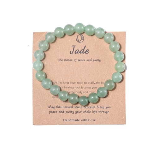 Pingyongchang Stress Relief Anxiety Yoga Bracelet,Crystal Stone Mantra Bracelets for Women Natural Beaded birthday Gifts Inspirational Bracelet for Men - color: Green