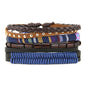 HZMAN Wrap Bracelets Men Women, Hemp Cords Wood Beads Ethnic Tribal Bracelets, Leather Wristbands - style: Dark Blue Hemp Rope