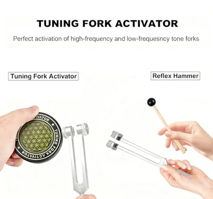 Tuning Forks for Healing Set–128Hz, 136.1Hz, 256Hz, 384Hz. Chakra Sound Healing Instrument for Meditation,Yoga, Reiki Energy,Perfect Mother's Day & Birthday Gifts for Women