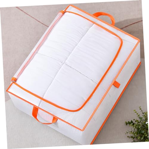 Amosfun Large Capacity Zipper Storage Bag for Clothes Comforters Blankets Organizer for Moving Travel Home Use