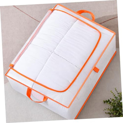 Amosfun Large Capacity Zipper Storage Bag for Clothes Comforters Blankets Organizer for Moving Travel Home Use