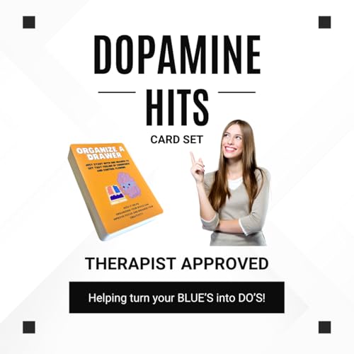 Dopamine Hits Cards - 50 Mood-Boosting Self-Care Prompts for Mental Health & Stress Relief
